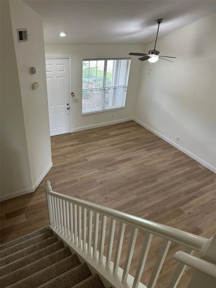 Looking down stairs