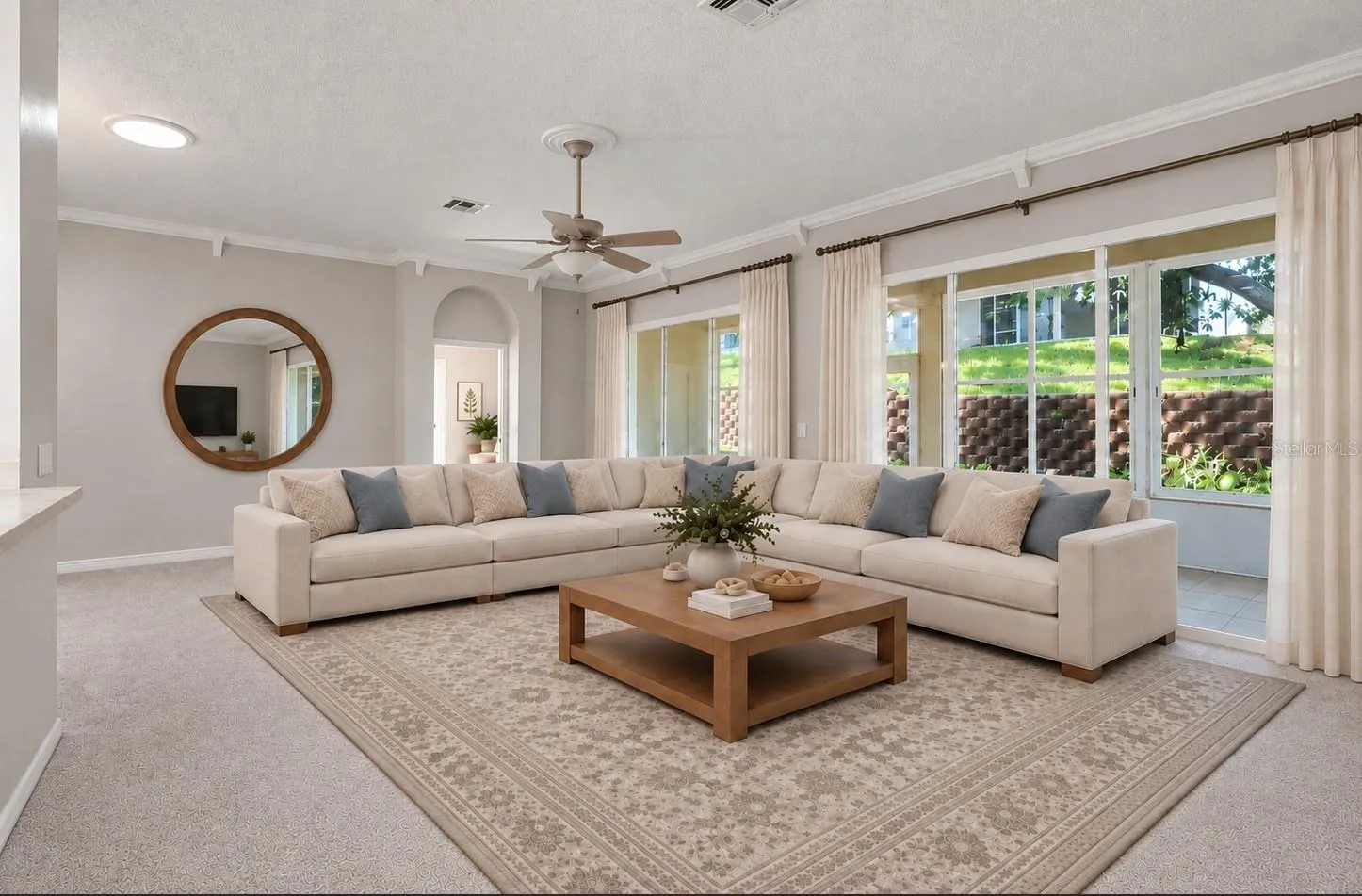 Living Room/Virtually Stage