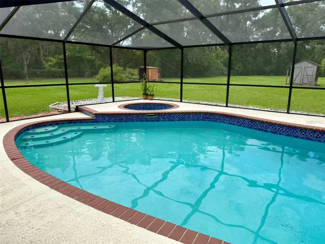 Enclosed pool and spa