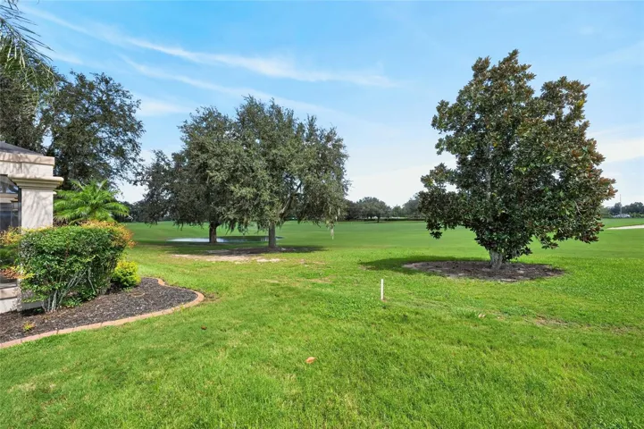 Golf front with mature trees