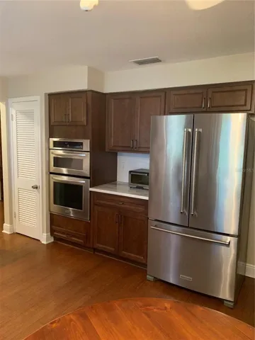 Double oven , top microwave and bottom full size oven ,kitchen aide appliances