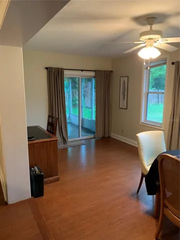 Florida room overlooking the screened in porch