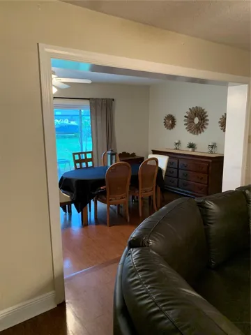 Florida room overlooking the back yard