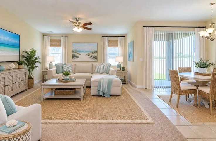 Virtually Staged 2nd Living / Dining Area