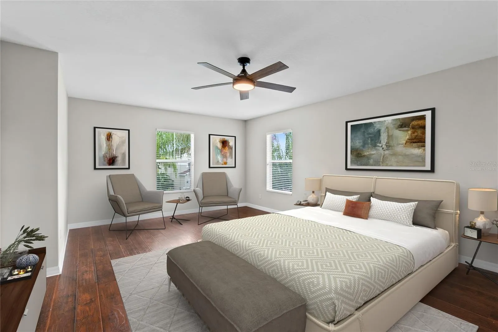 Virtually Staged Image. Bedroom 5.
