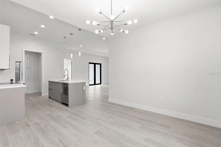 Open Concept Dining Area into Kitchen