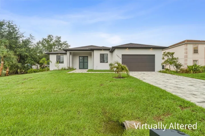 Sleek 2025 New Build with Modern Curb Appeal Photo is Virtually Staged