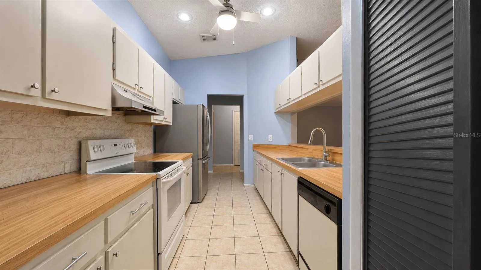 Kitchen view toward hallway