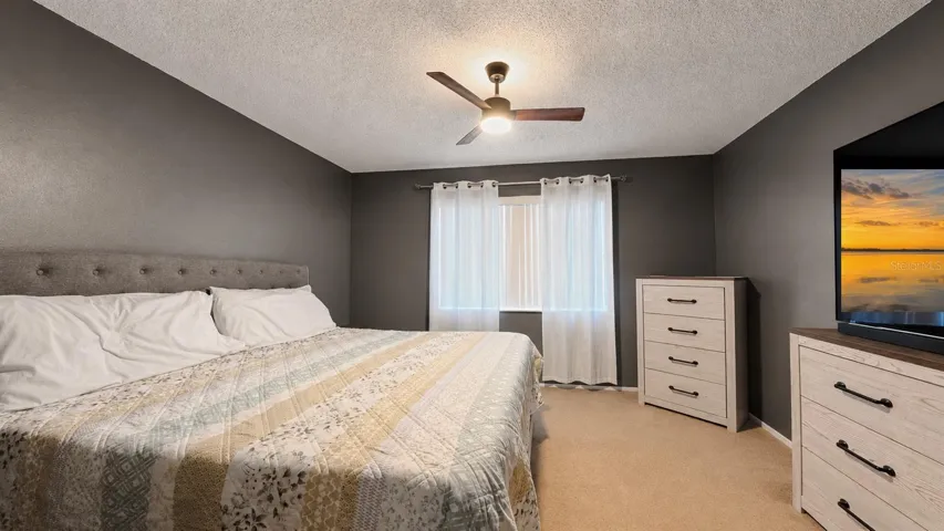 Primary bedroom, view toward window