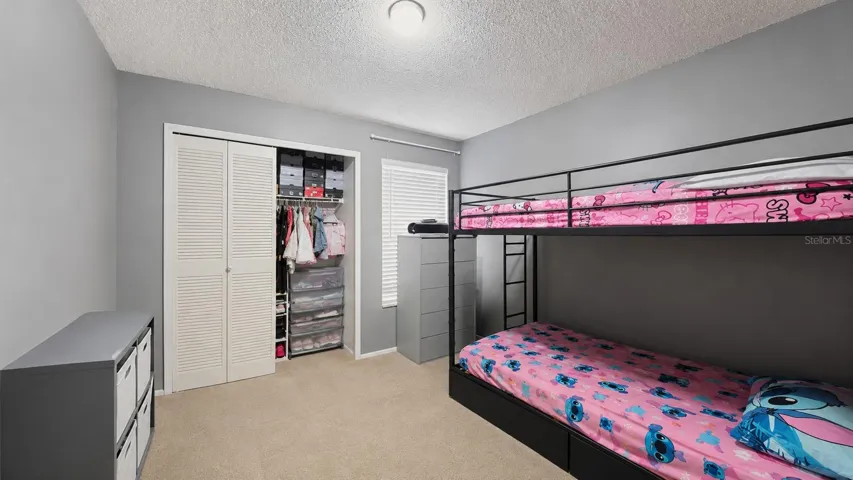 Secondary bedroom with closet storage