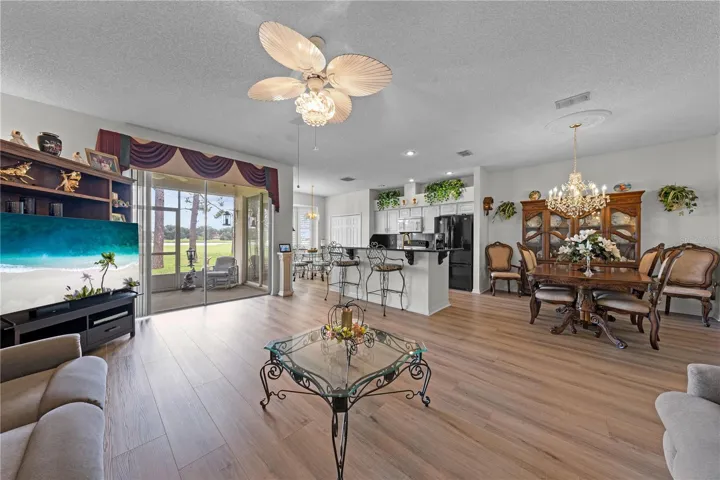 View from the Living room into the updated kitchen