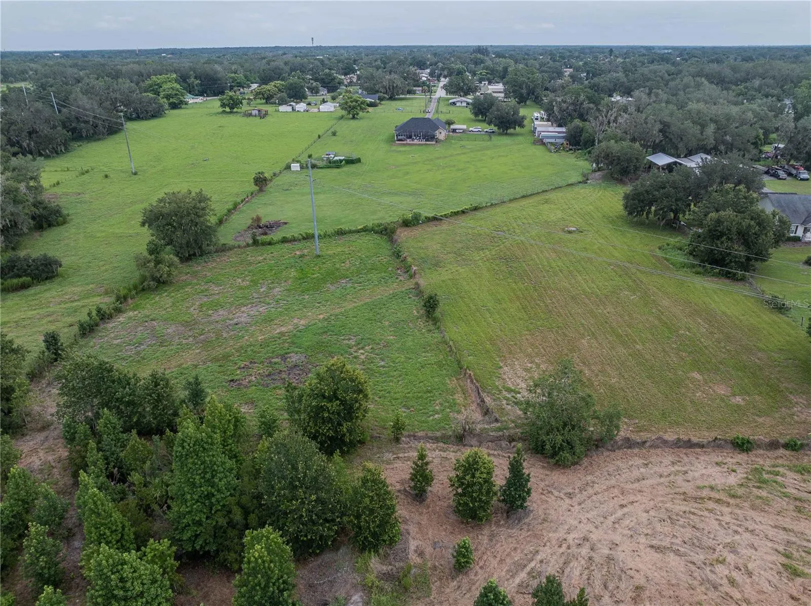 Ariel view from the back end of the property