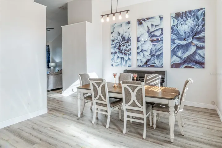 Updated drywall with renovated dining room