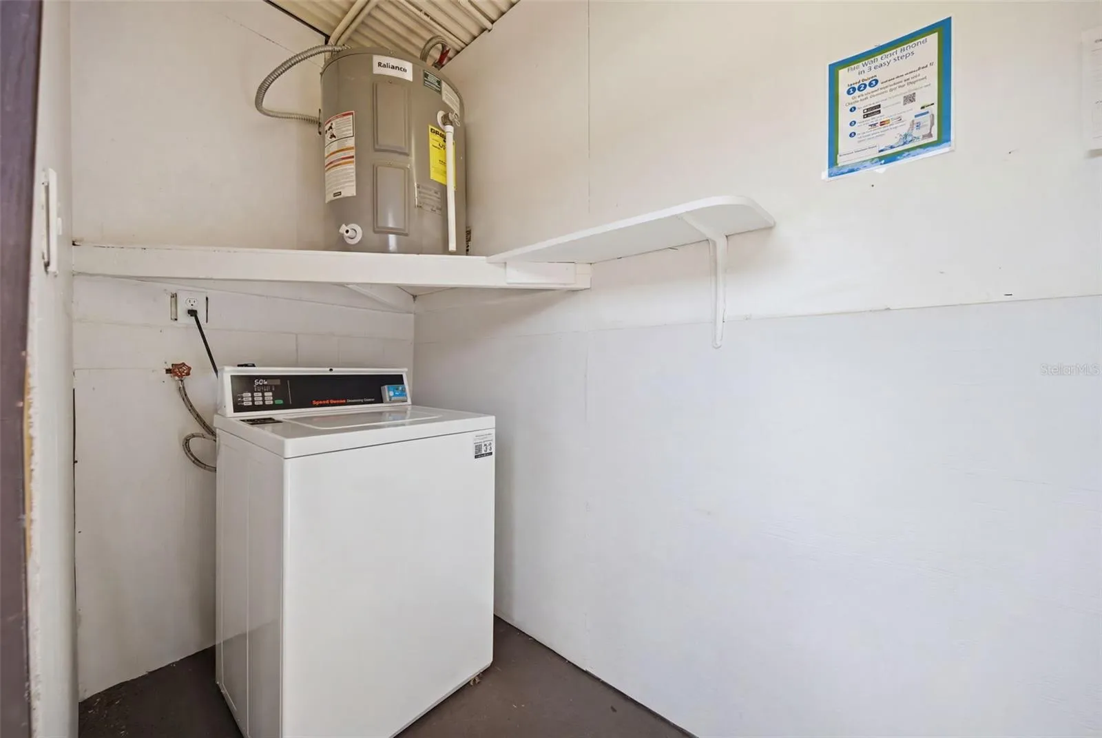 Laundry facilities on the same floor as the apartment