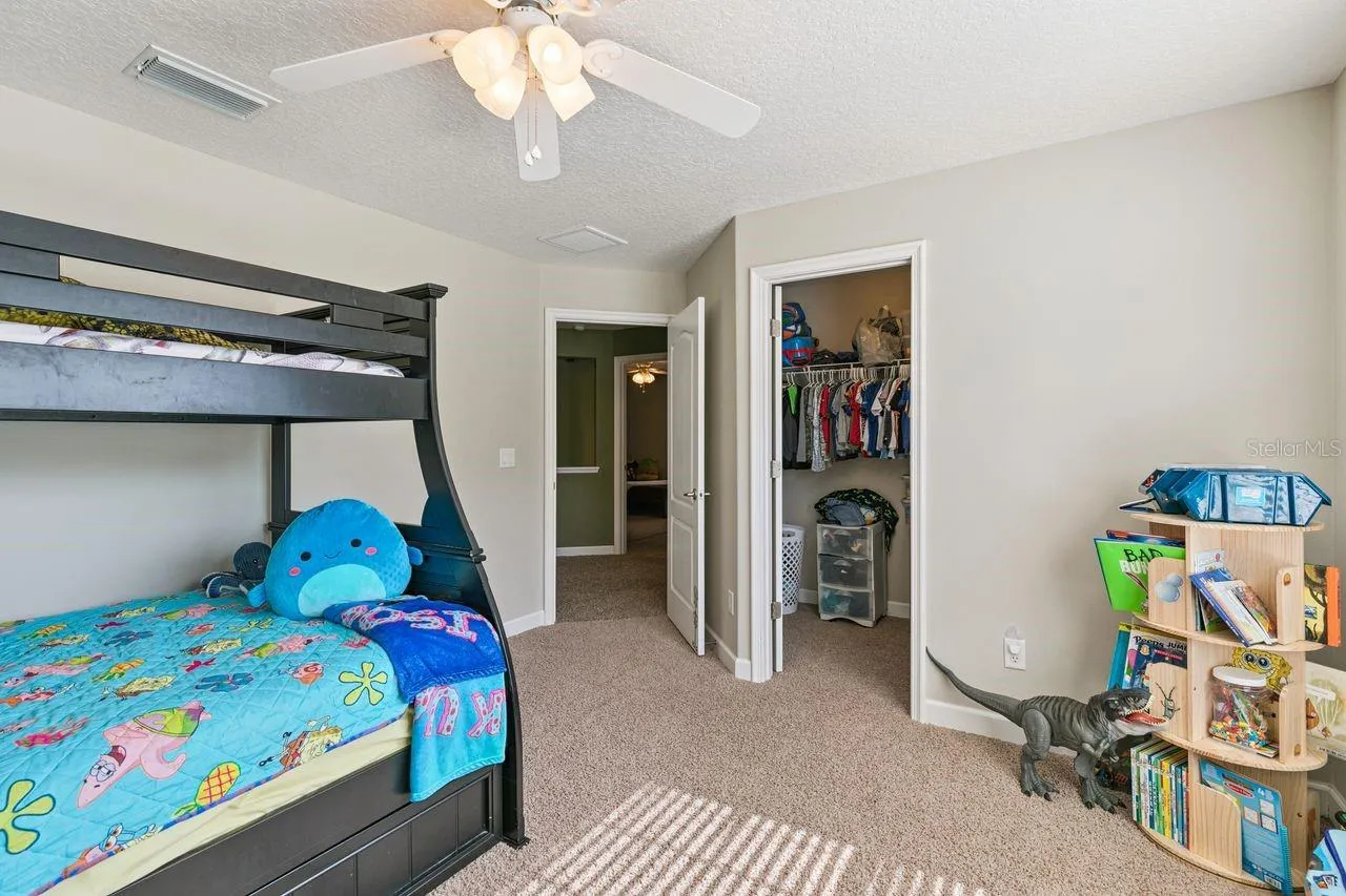 Fifth Bedroom on Second Floor with Walk-In Closet