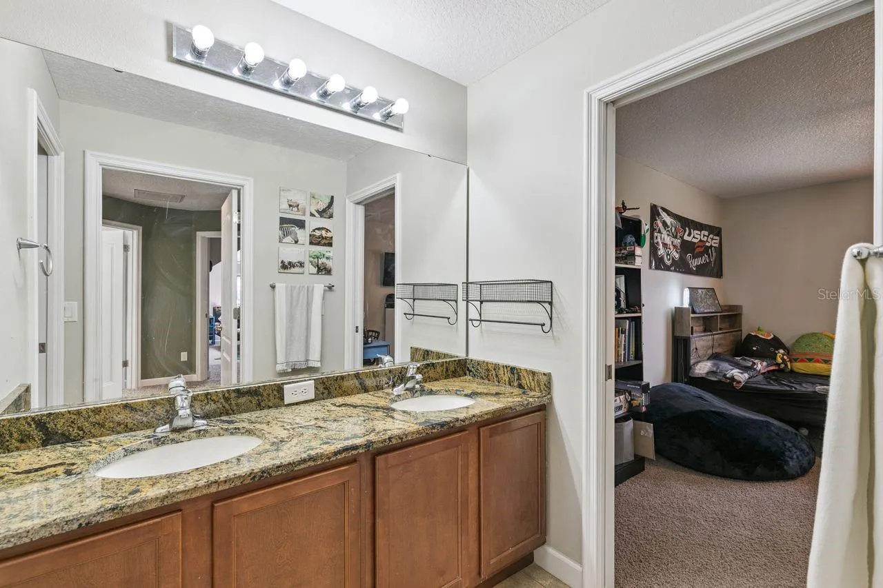 Full Bathroom on Second Floor that services three Bedrooms