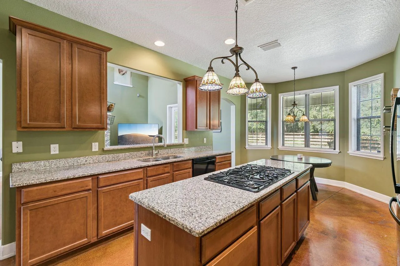 Kitchen with Granite Countertops, Cooking Island, Pantry, New Refrigerator