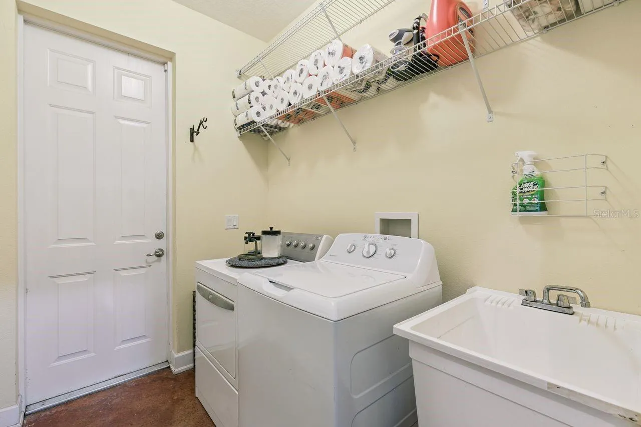 Laundry Room with Access to the Side Entry Yard