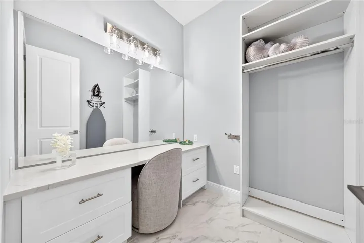 Custom Private Dressing Room and Makeup Vanity