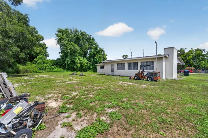 Additional yard view showing distance to rear property line.