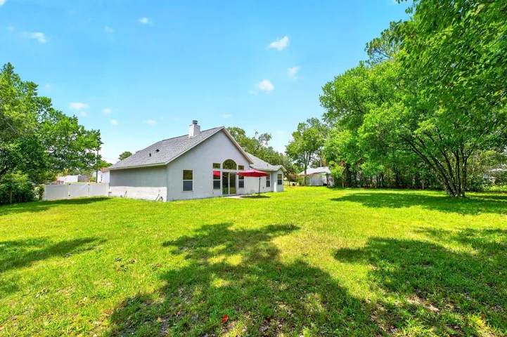 .41 acre, fully fenced lot.