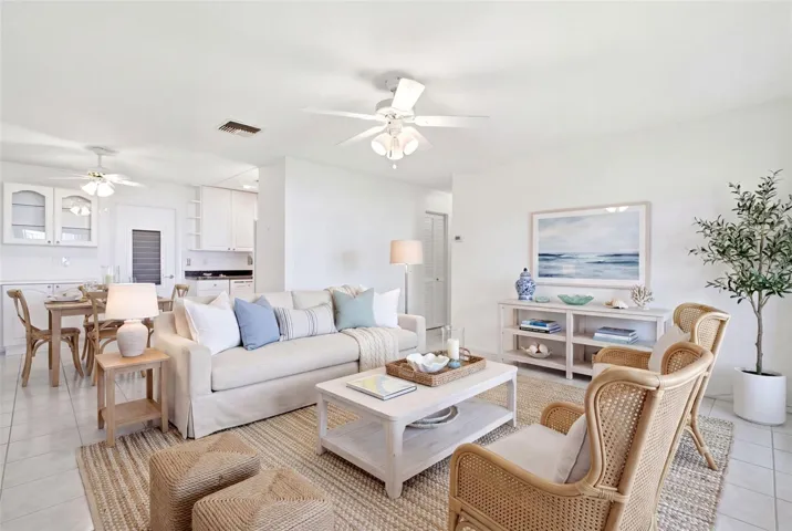 Virtually staged main living open to the dining room & kitchen~