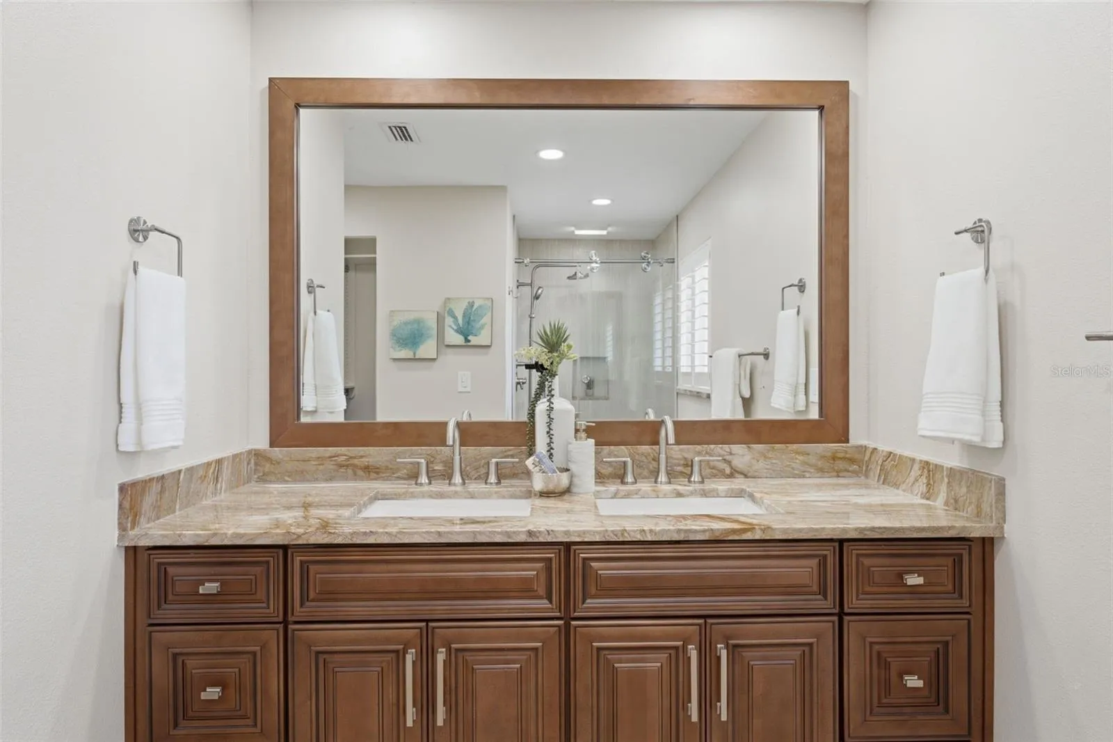 Primary Bathroom with Quartz countertops
