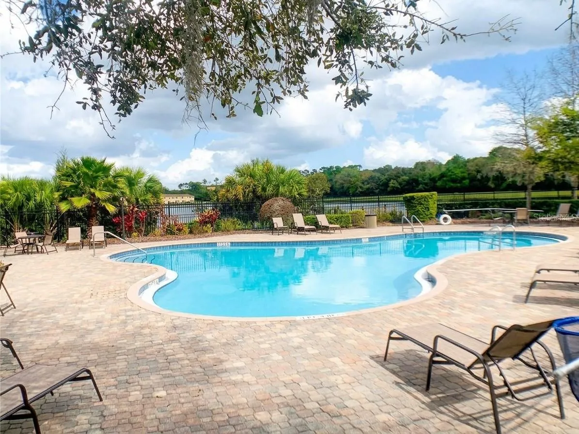 Perfect way to relax at he community pool