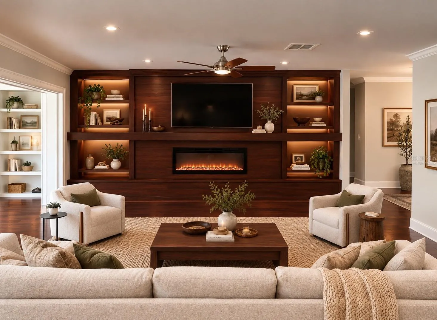 Virtually Staged Living Room