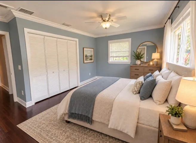 Virtually staged bedroom #2