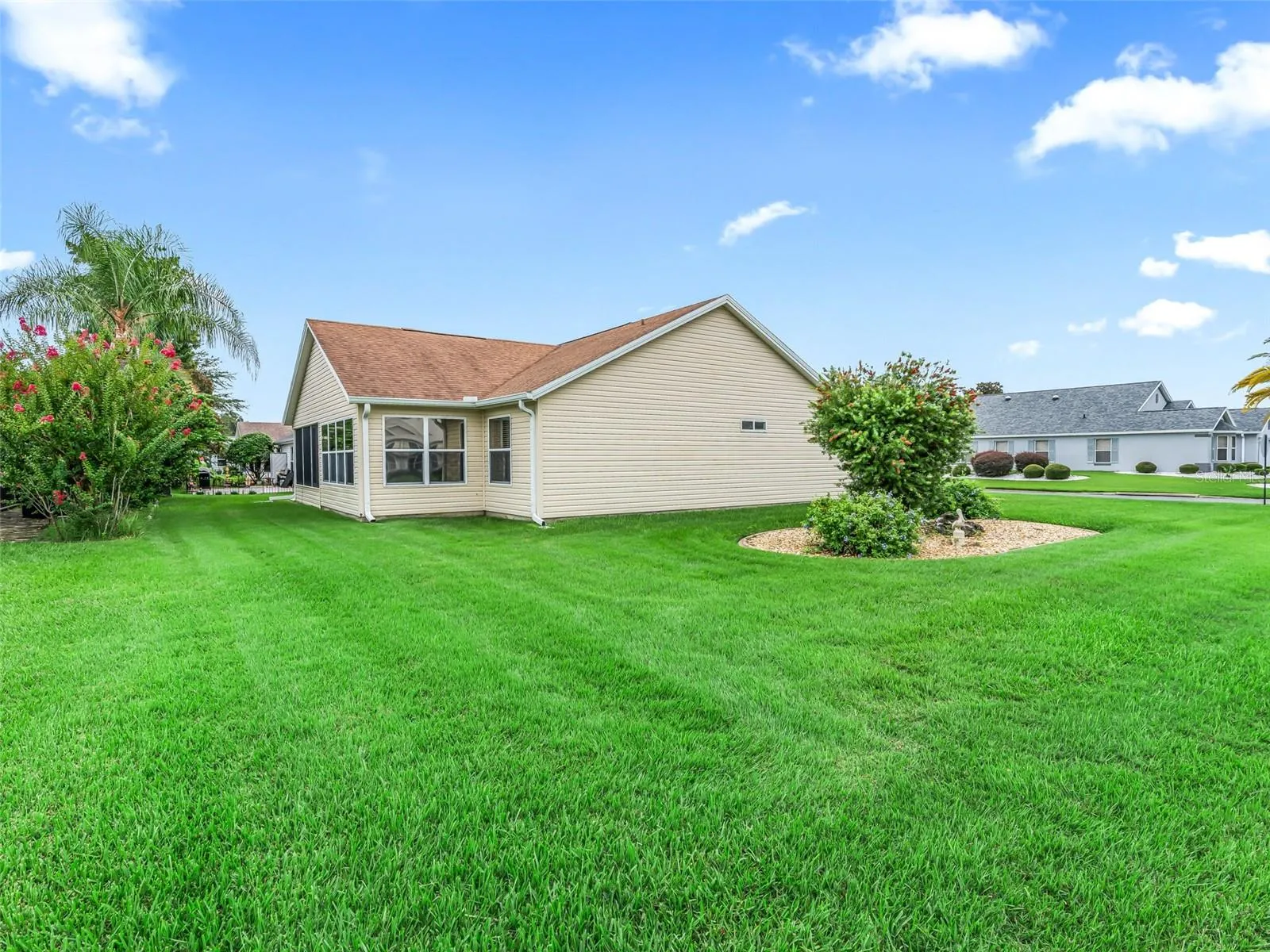 Side view of property