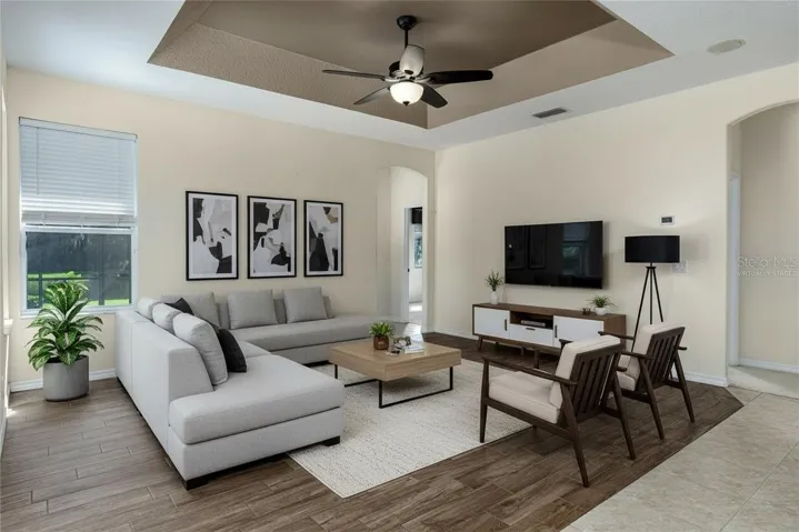 Virtually Staged Family Room