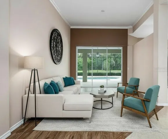 Virtually Staged Living Room