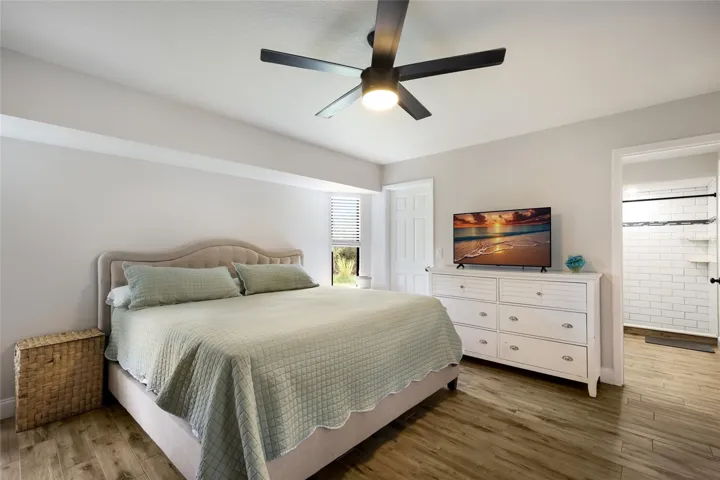 Primary bedroom with walk-in closet