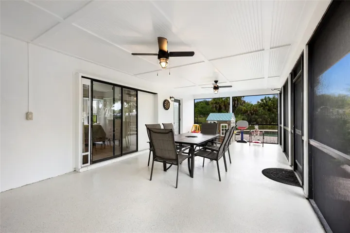 28x14 porch with bead board ceilings and newly installed no-see-um screens
