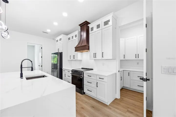 Kitchen and walk-in pantry