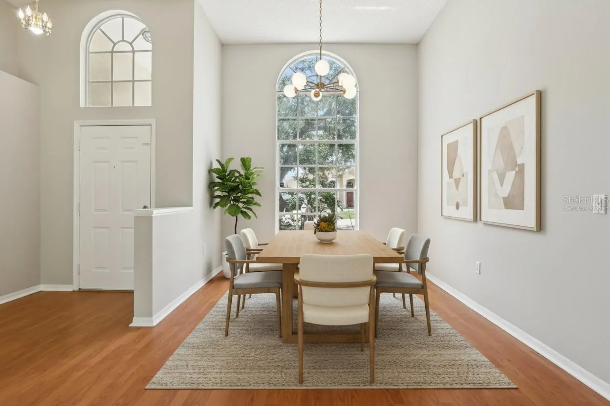 Virtually staged Dining Room