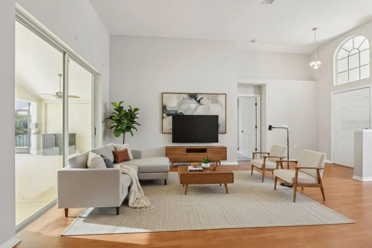 Virtually staged Living Room