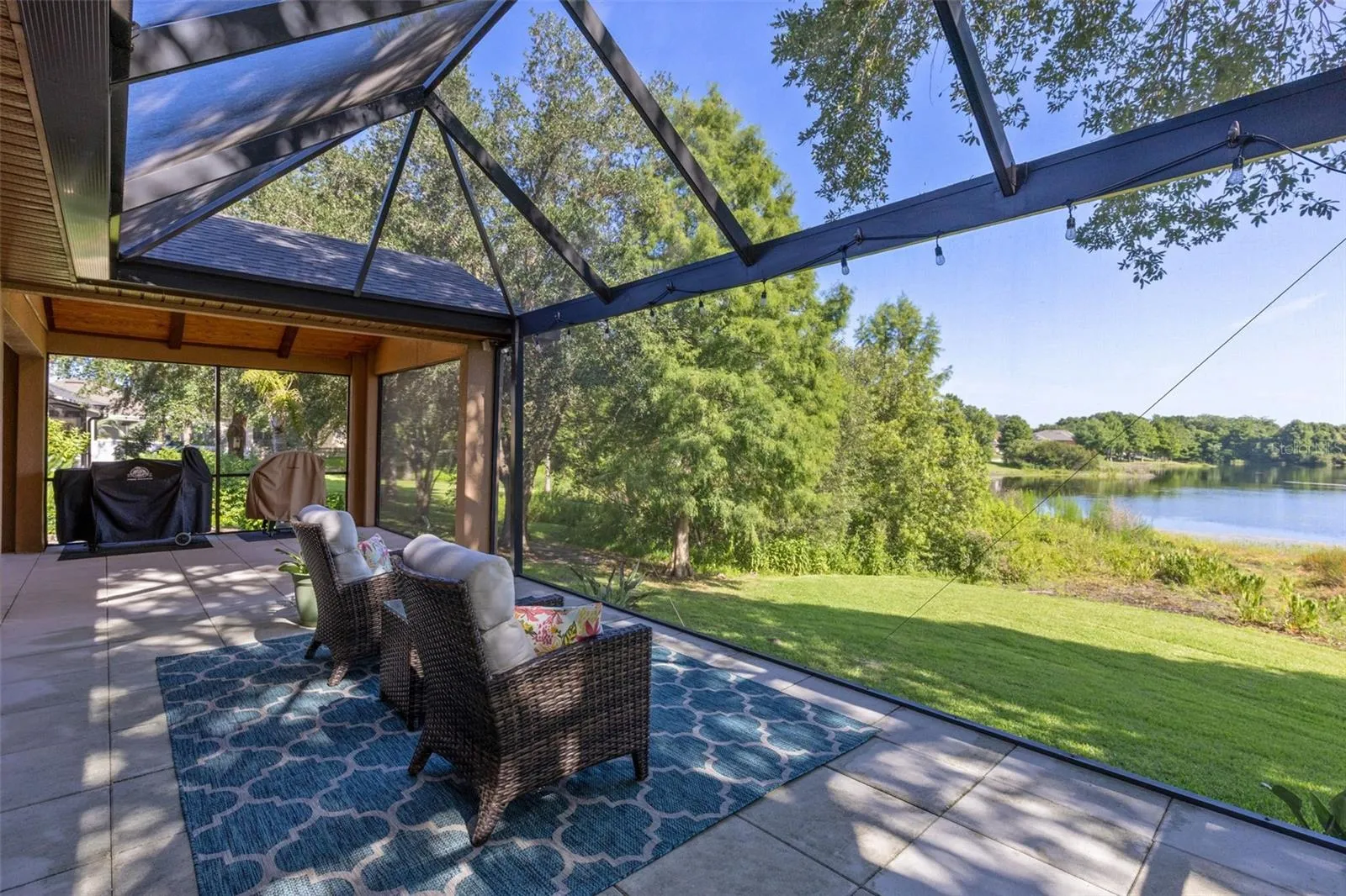 Screened in water view