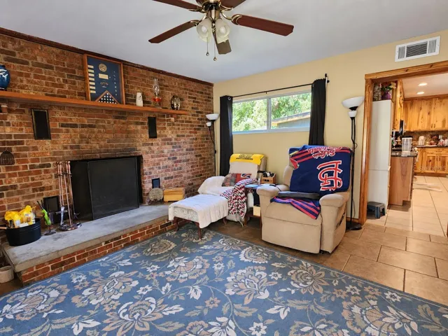 Brick Fireplace