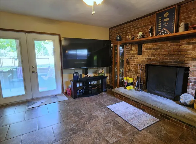 Brick Fireplace