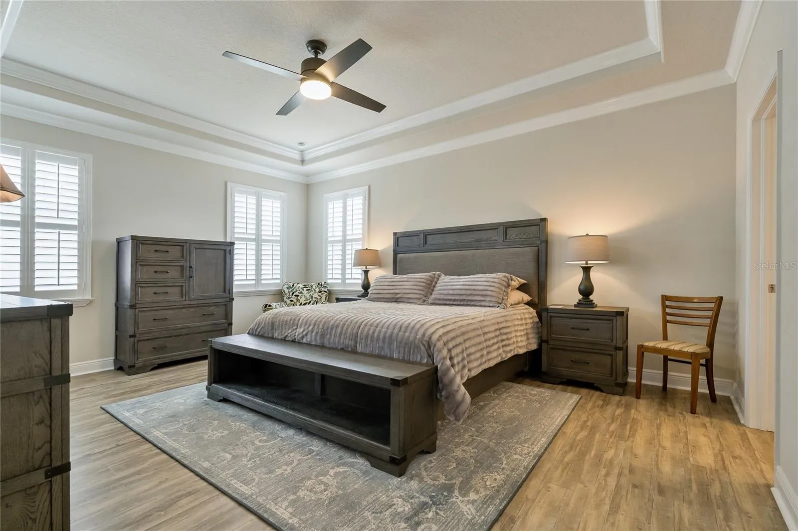 Primary Suite with Tray Ceilings &amp; Crown Molding!
