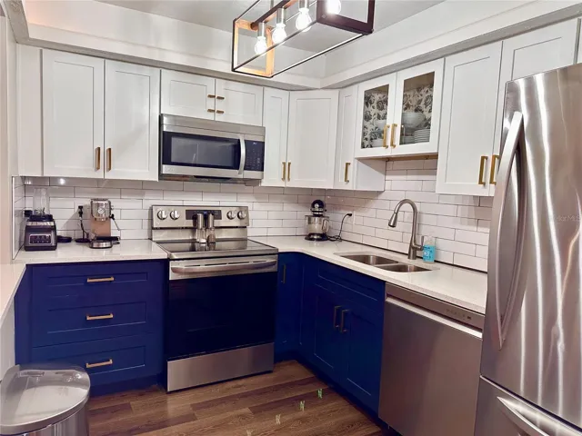 Updated kitchen with modern shaker cabinets