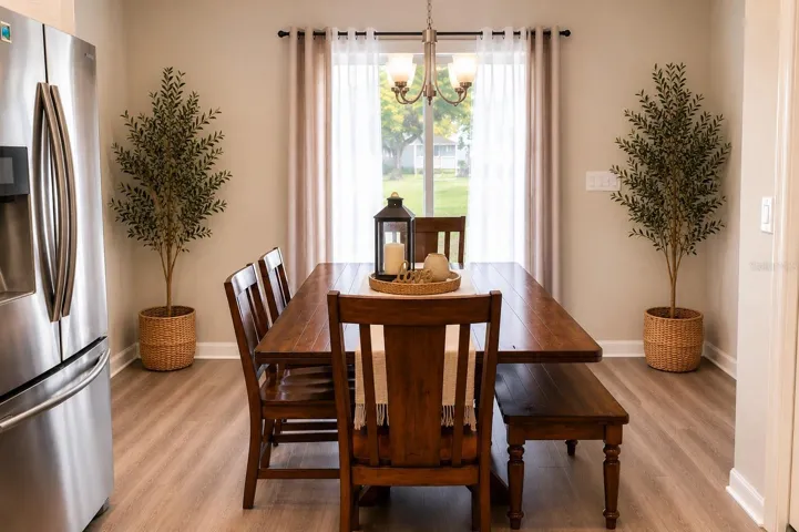 Dining with lake view