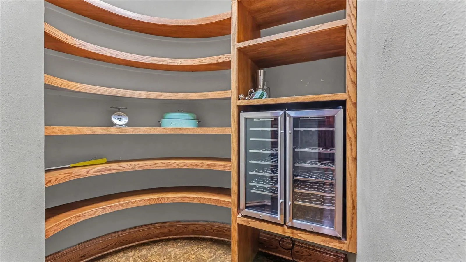 KITCHEN WALK IN PANTRY- Wine Frig conveys
