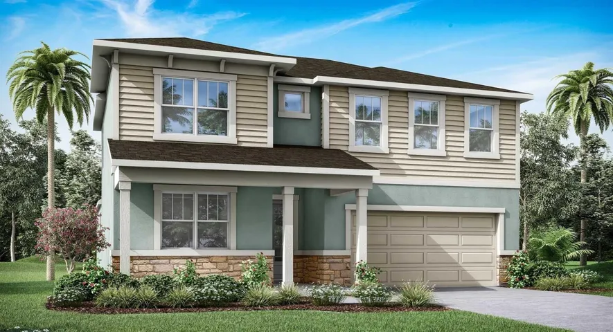 Meridian Parks - Olympic Floorplan - Coastal Elevation - Architect's Rendering