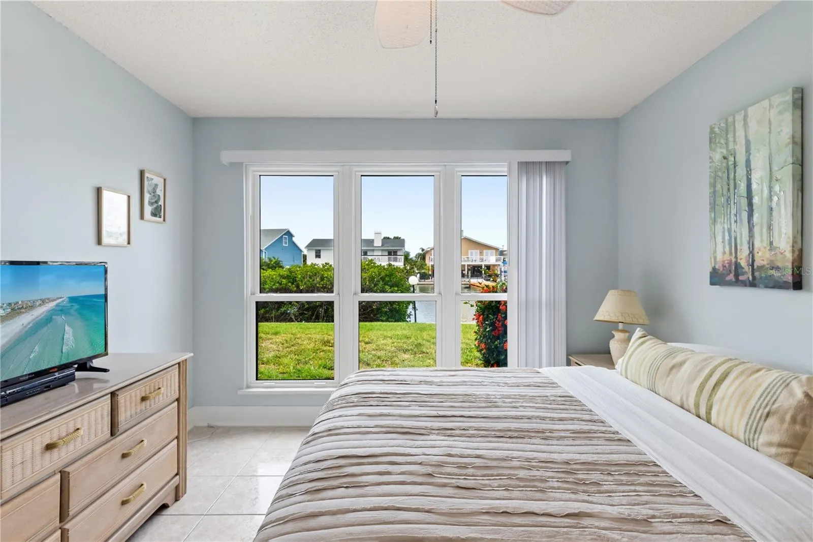 Primary bedroom with a lovely water view