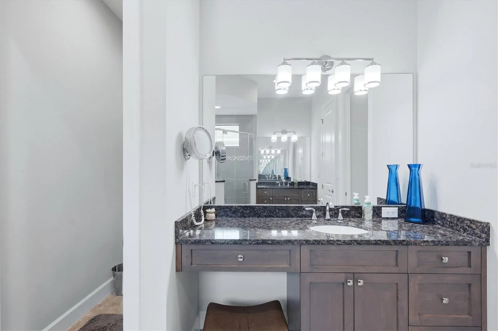 Makeup Vanity with 2nd Sink in Primary Suite (1st Vanity Sink on opposite wall)