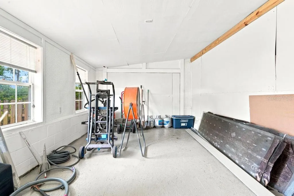 Attached Storage Room-side of house