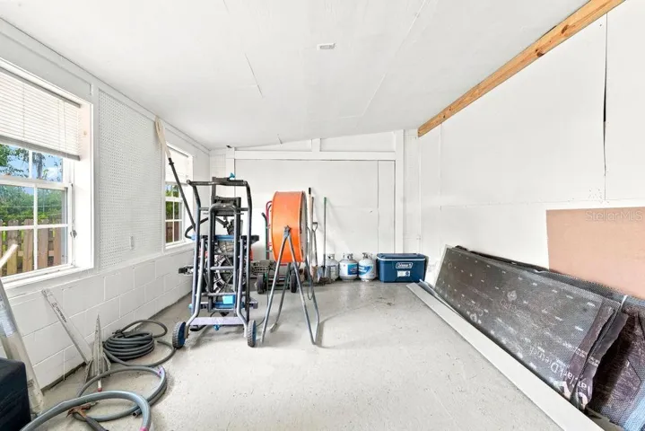 Attached Storage Room-side of house